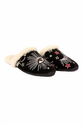 Women's Celestial Slipper In Black Cozy Womens Slippers discount