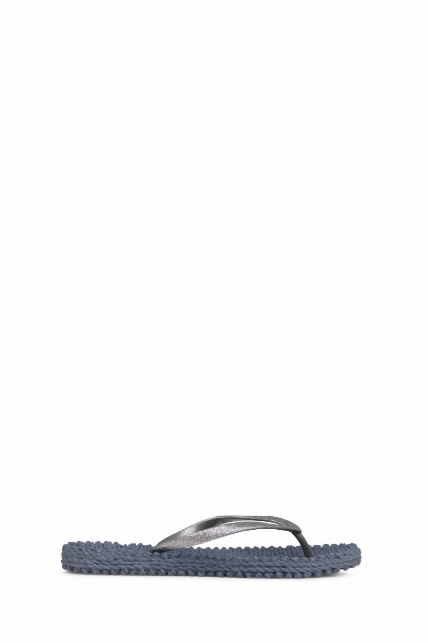 Women's Cheerful Glitter Flip Flops In Grey