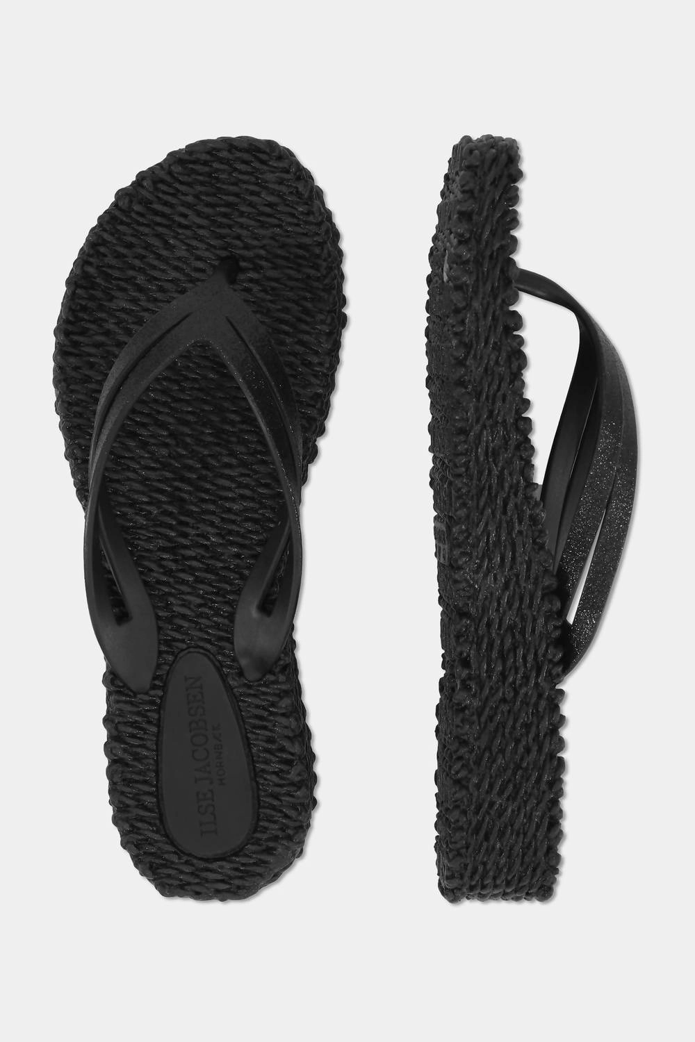 Women's Cheerful Wedge Flip Flop In Black