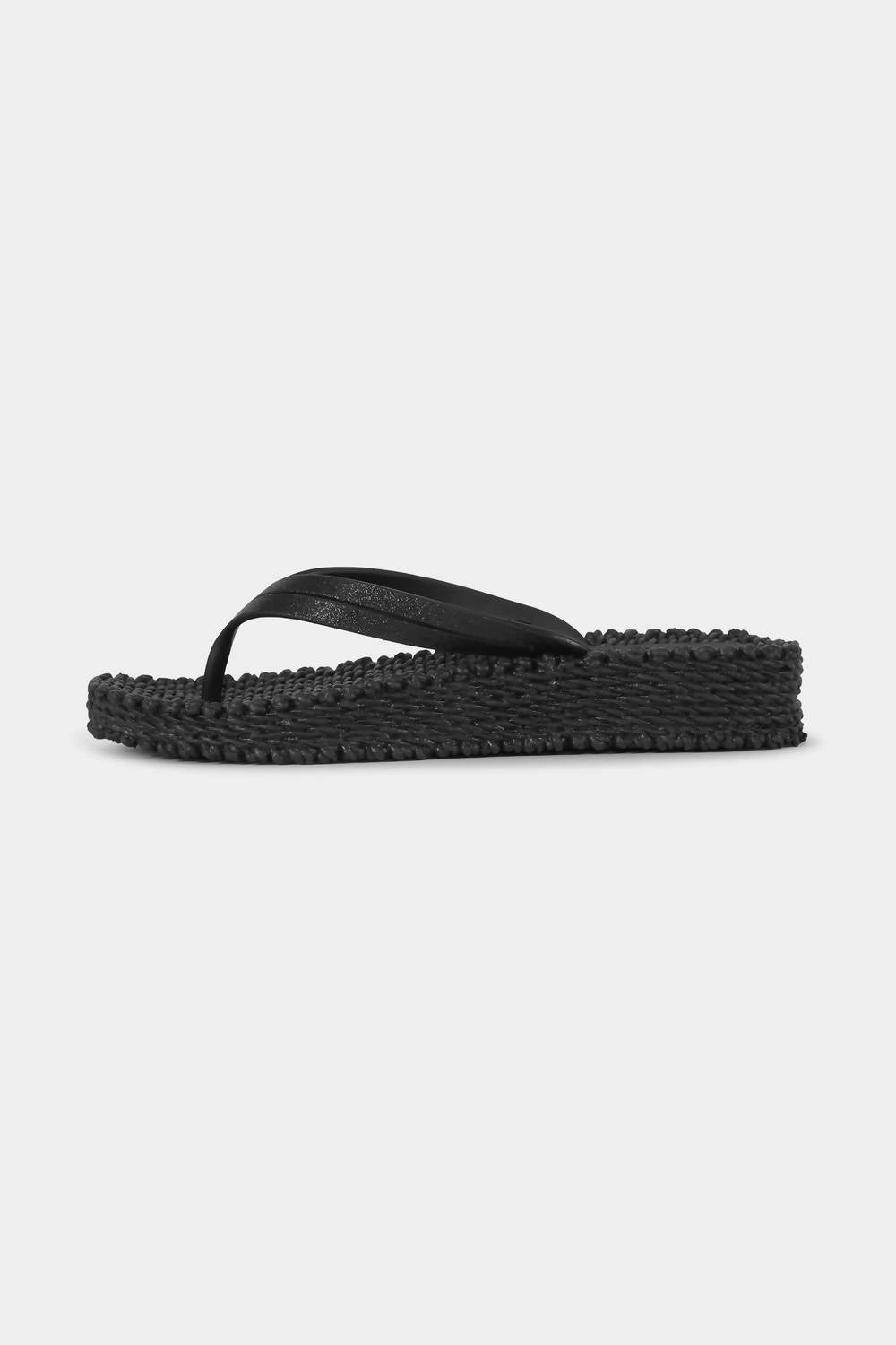 Women's Cheerful Wedge Flip Flop In Black