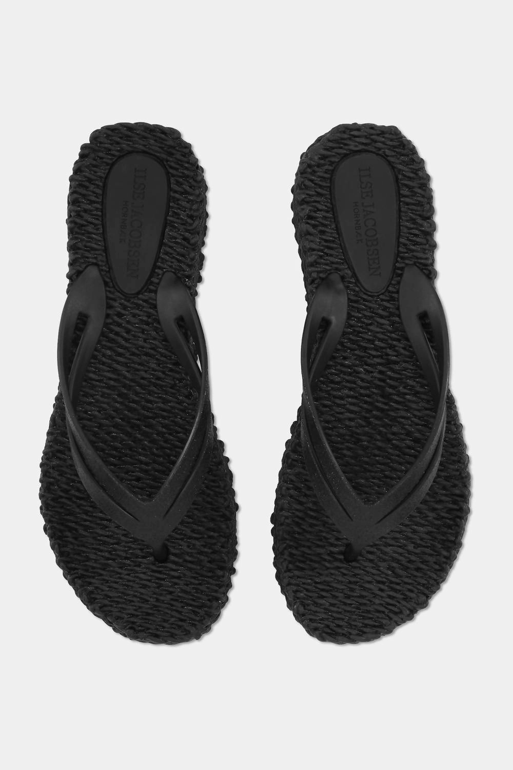 Women's Cheerful Wedge Flip Flop In Black