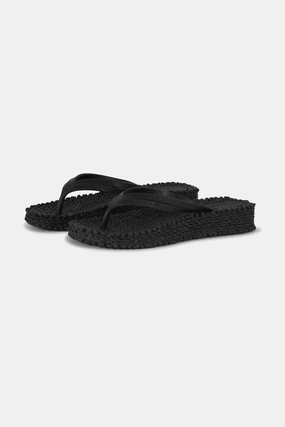 Women's Cheerful Wedge Flip Flop In Black Womens Slippers at low price