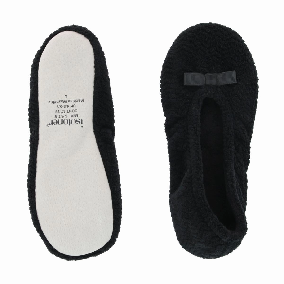 Women's Chevron Microterry Ballerina Slipper
