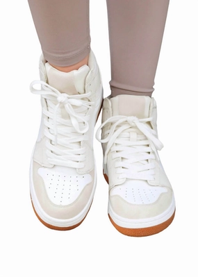 Women's Classic Sneaker In Bone/neutral Stylish Womens Sneakers clearance