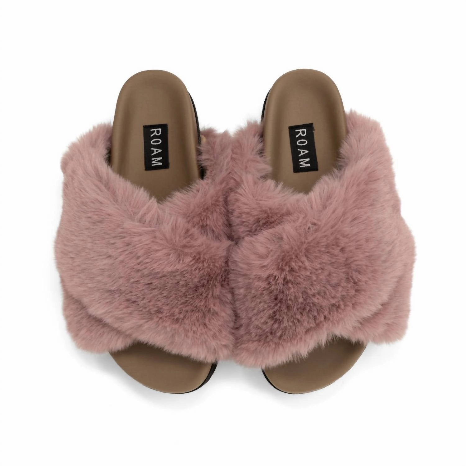 Women's Cloud Slippers In Rose Faux Fur