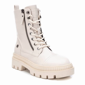 Women's Combat Boots In Open White Womens Boots sale online