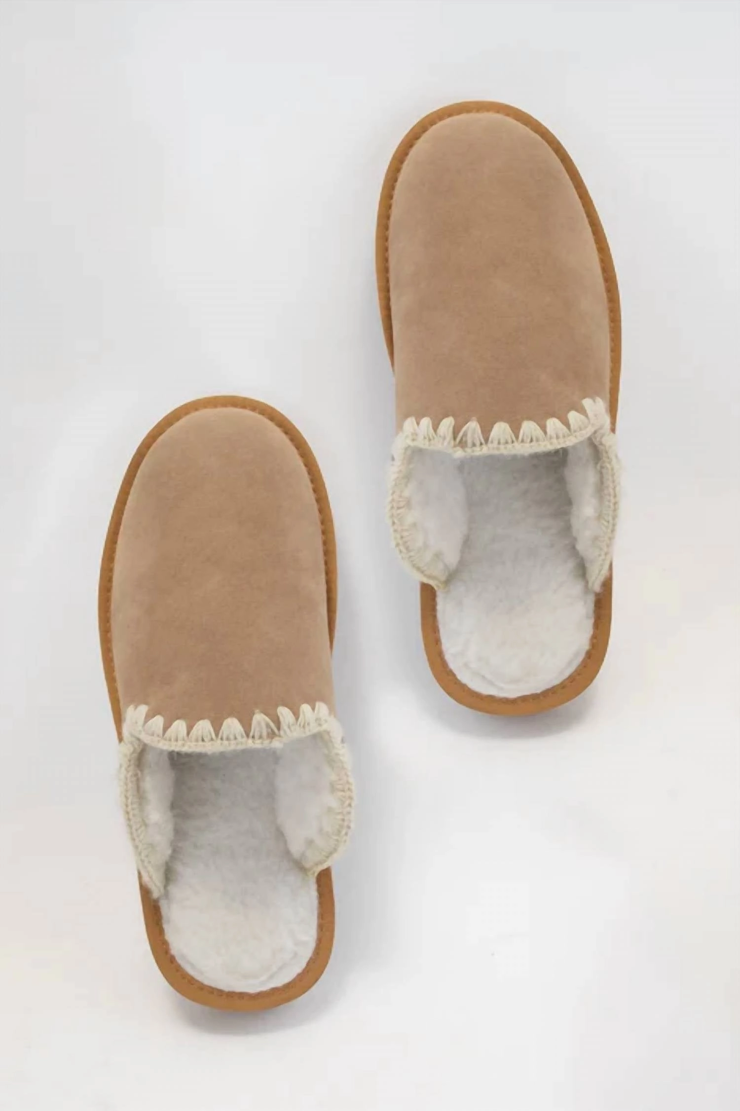 Women's Crochet Slippers In Beige