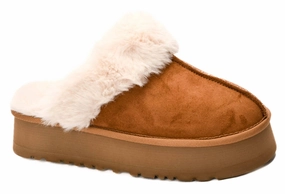 Women's Cuddle Up Slippers In Brown Brown Womens Slippers at low price