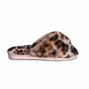 Women's Emma Sheepskin Slipper In Leopard Cozy Womens Slippers discount