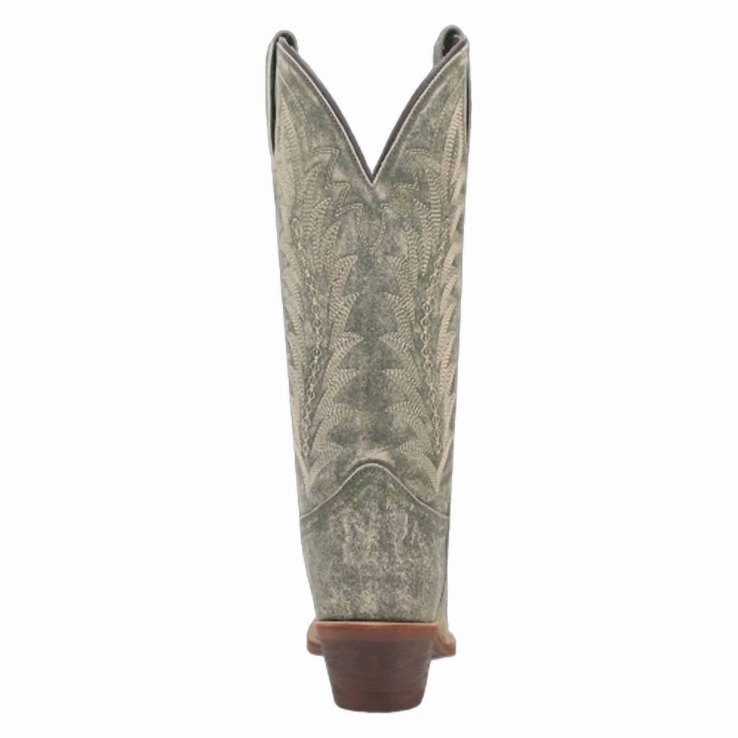 Women's Emmylee Fancy Stitch Cowboy Boot In Green