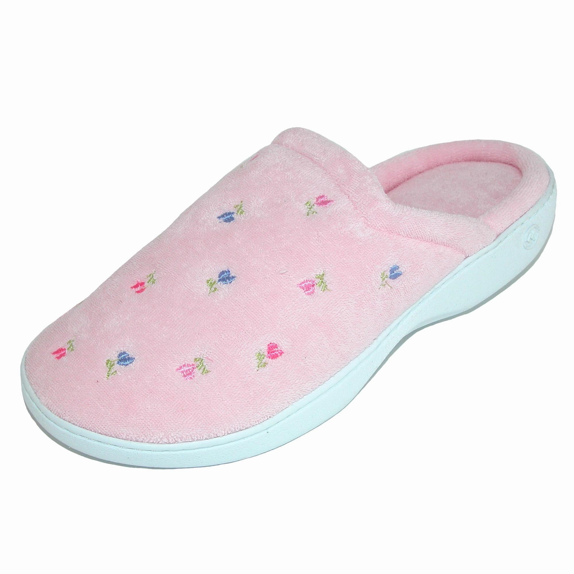 Women's Extra Small Terry Embroidered Clog Slippers