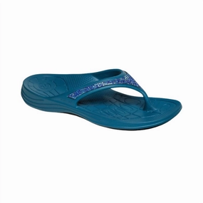 Women's Fiji Sparkle Slippers In Sea Blue Womens Slippers at low price