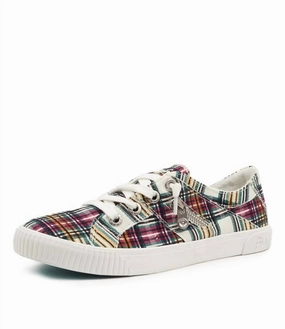 Women's Fruit Sneakers In Cream Ivy League Plaid Womens Sneakers at discount price