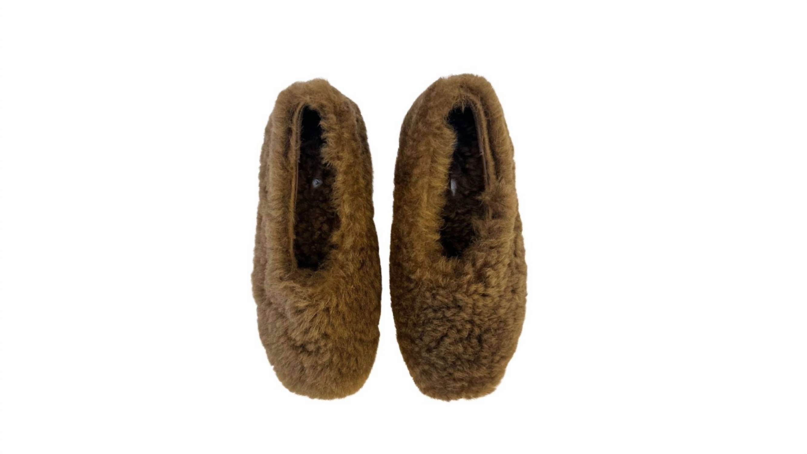 Women's Fur-Fur Ballerinas Slipper In Brown Cozy Womens Slippers discount