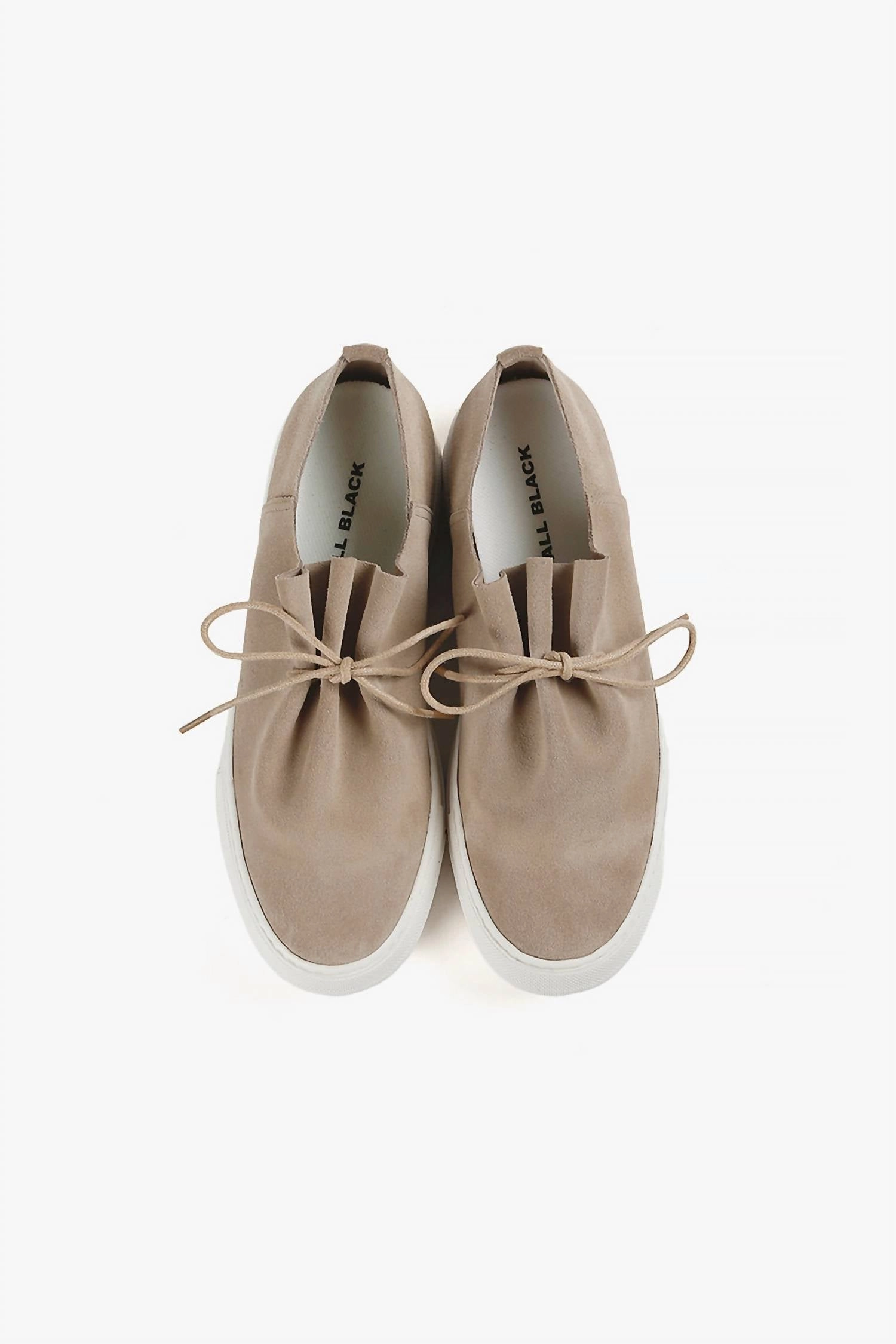 Women's Gathered Sneakers In Taupe