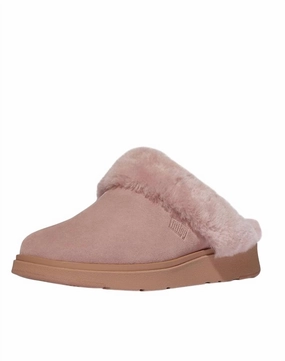 Women's Gen-Ff Shearling Collar Slippers In Dusty Pink Cozy Womens Slippers discount