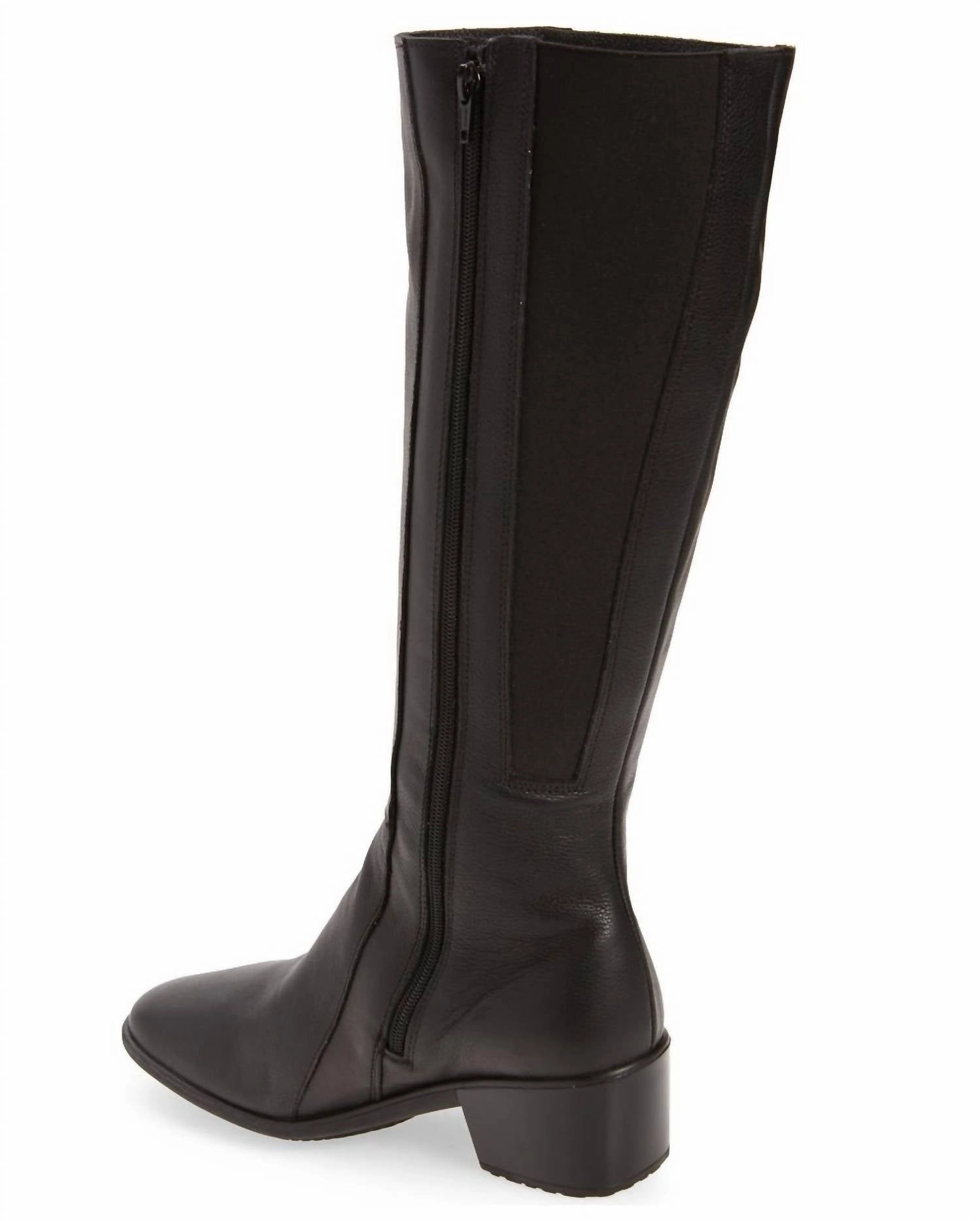 Women's Gift Calf Boot In Soft Black Leather
