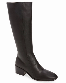 Women's Gift Calf Boot In Soft Black Leather Affordable Womens Boots online