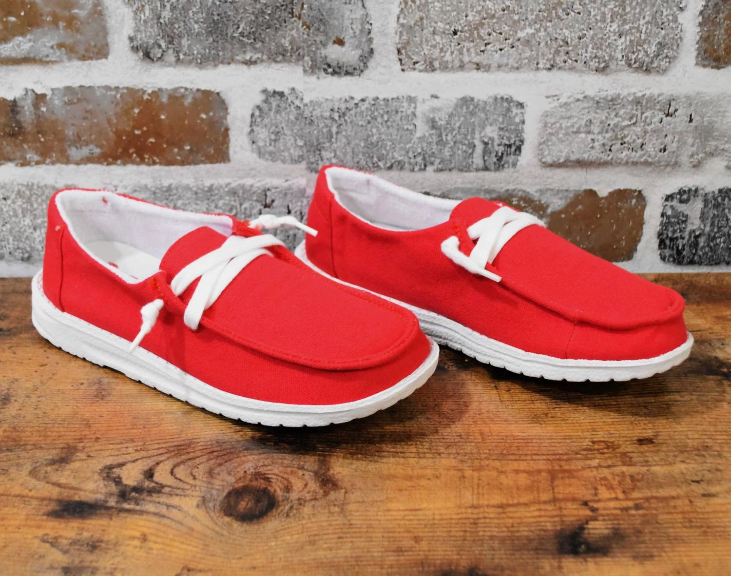 Women's Gypsy Jazz Fashion Sneakers In Red Game Day Stylish Womens Sneakers clearance