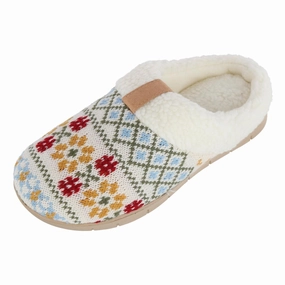 Women's Heritage Fairisle Knit Hoodback Slipper Cozy Womens Slippers discount