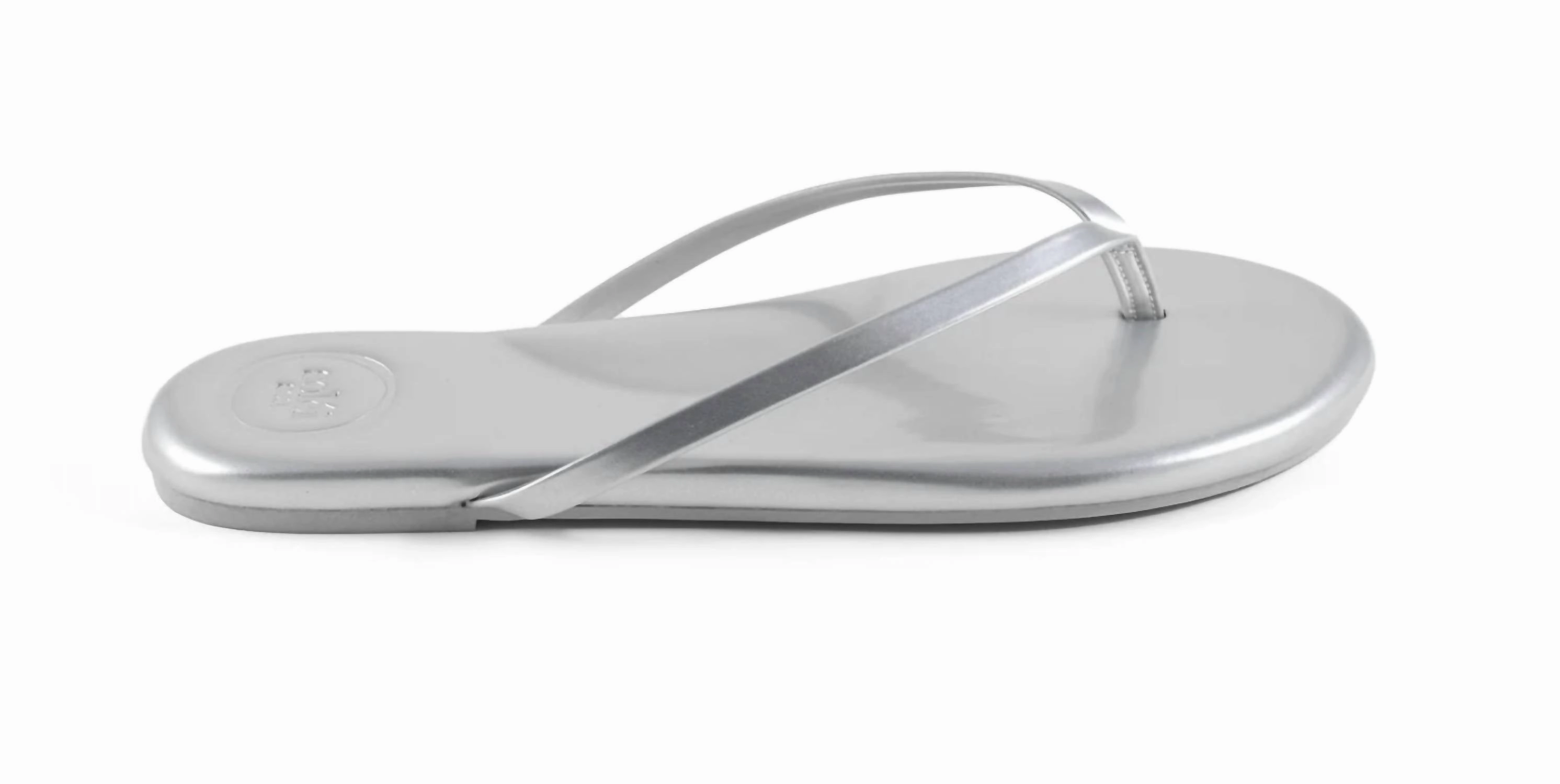 Women's Indie Flip Flops In Metallic Silver Womens Slippers at low price