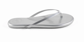Women's Indie Flip Flops In Metallic Silver Womens Slippers at low price