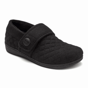 Women's Jackie Flannel Slipper - Medium Width In Black Cozy Womens Slippers discount