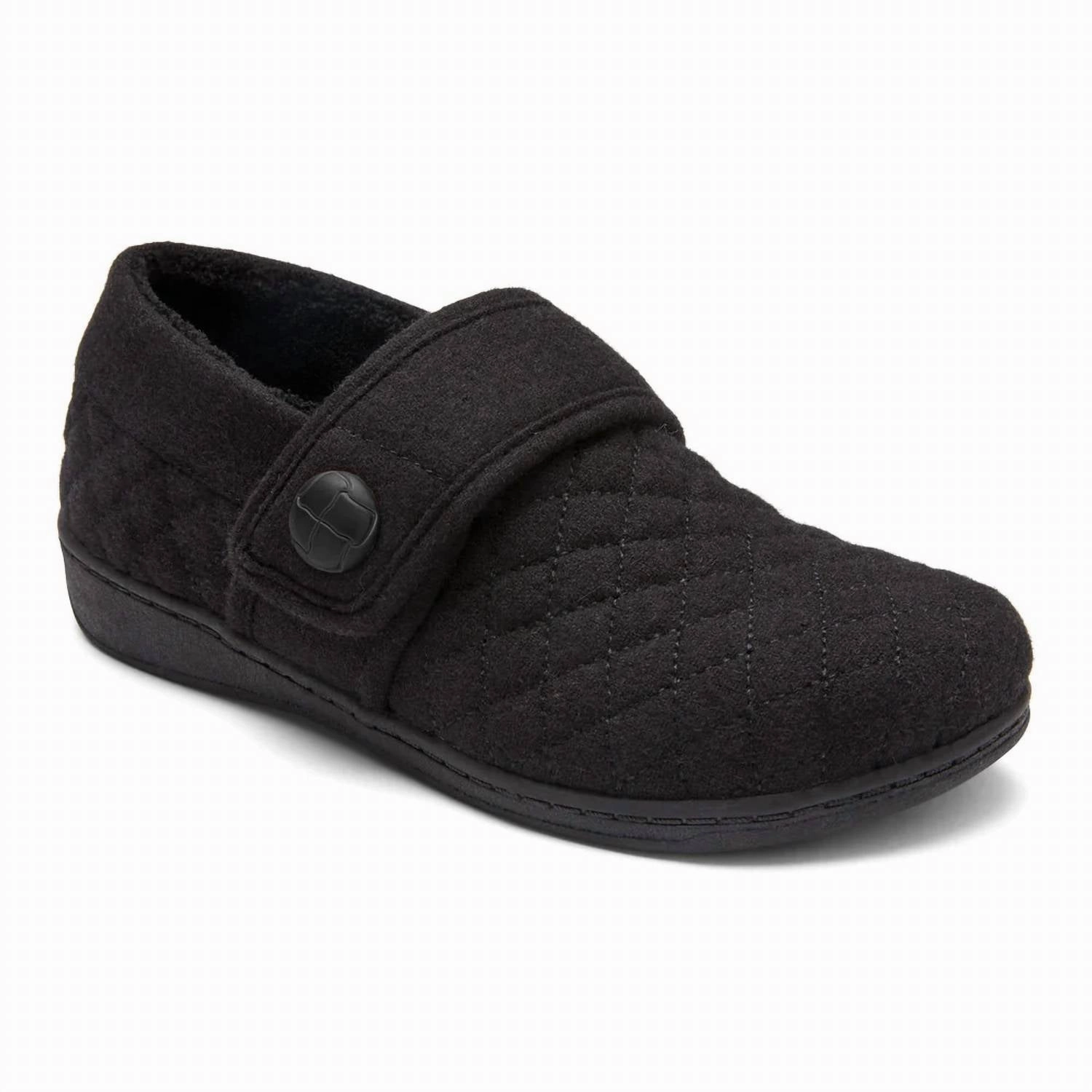 Women's Jackie Flannel Slipper In Black Womens Slippers at low price