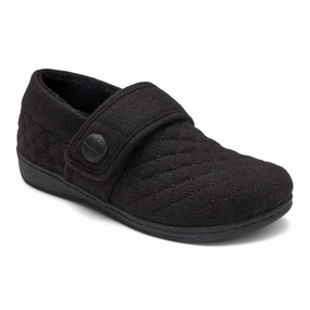 Women's Jackie Flannel Slipper In Black Womens Slippers at low price