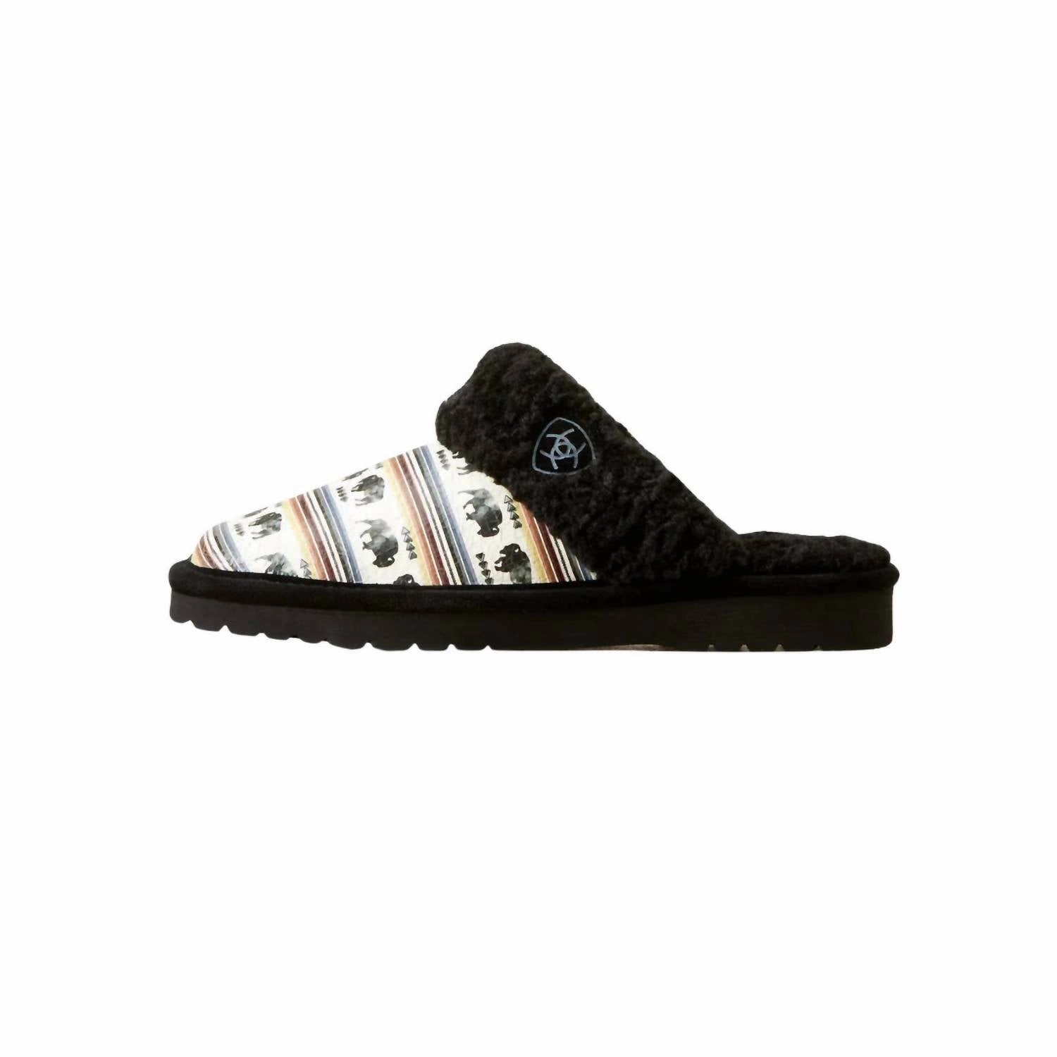 Women's Jackie Square Toe Exotic Print Buffalo Slipper In Multi Womens Slippers at low price