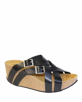 Women's Joan Wedge Sandal In Black Womens Casual Sandals deals