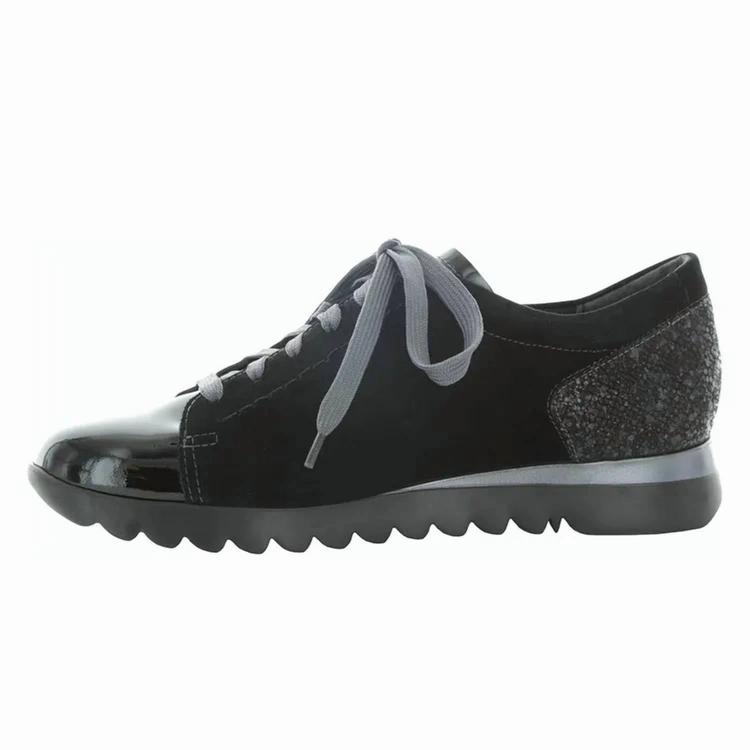 Women's Kellee Sneaker In Black Patent/suede