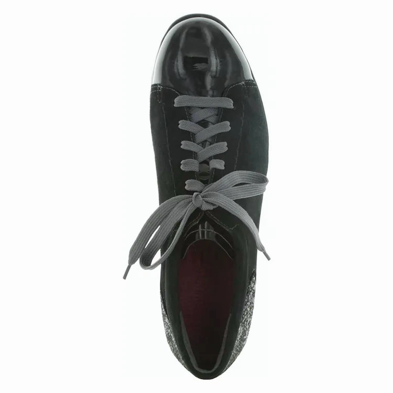 Women's Kellee Sneaker In Black Patent/suede