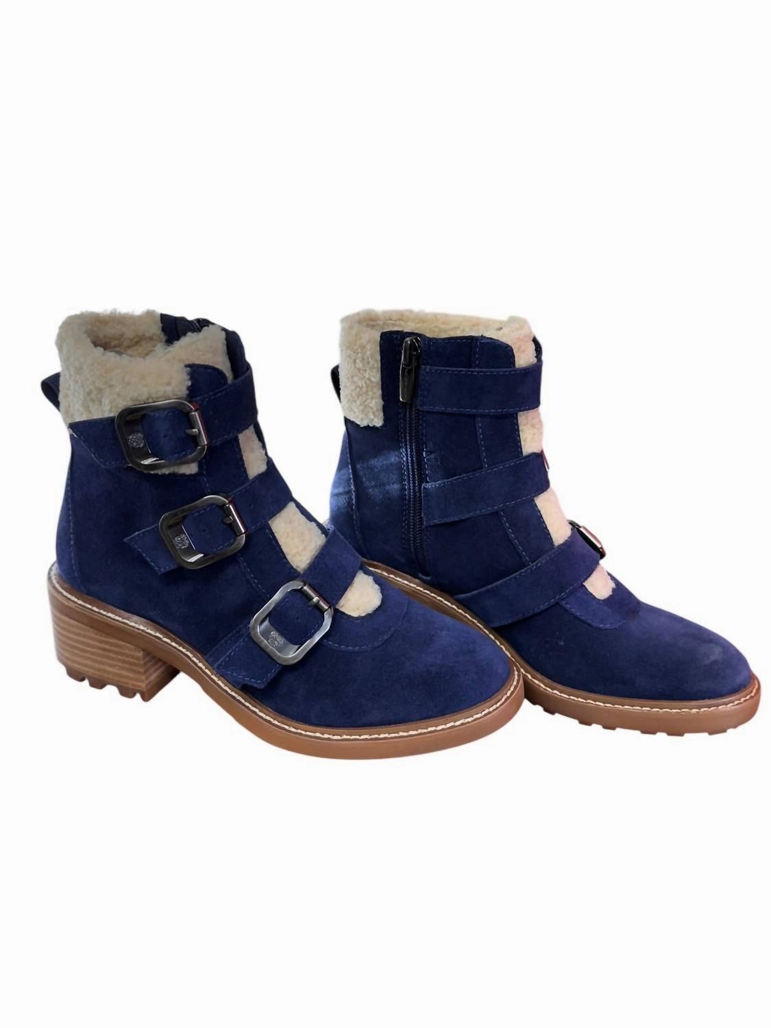 Women's Klerica Leather Boots In Navy Top-rated Womens Boots outlet