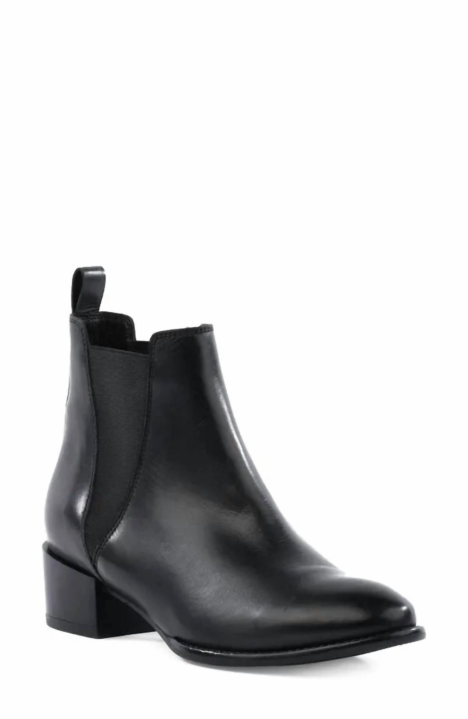 Women's Leap Of Faith Leather Booties In Black Cheap Womens Boots for winter