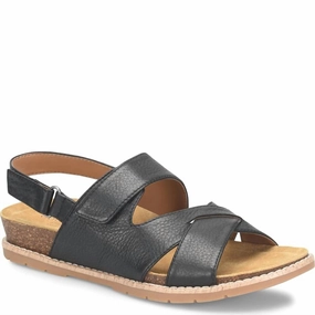 Women's Leather Arch Sandal In Black Womens Casual Sandals deals