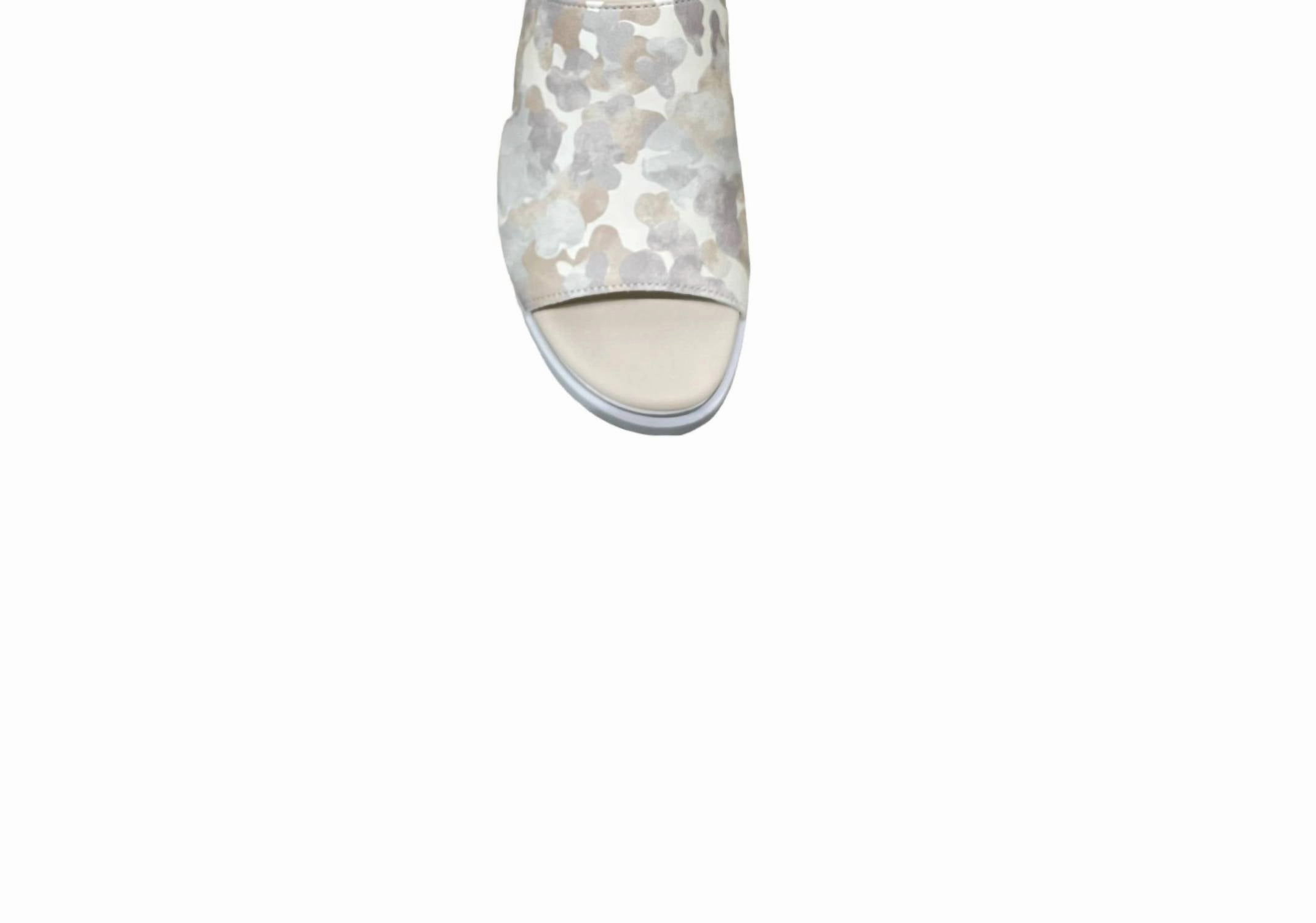 Women's Leather Slippers In Camoflauge