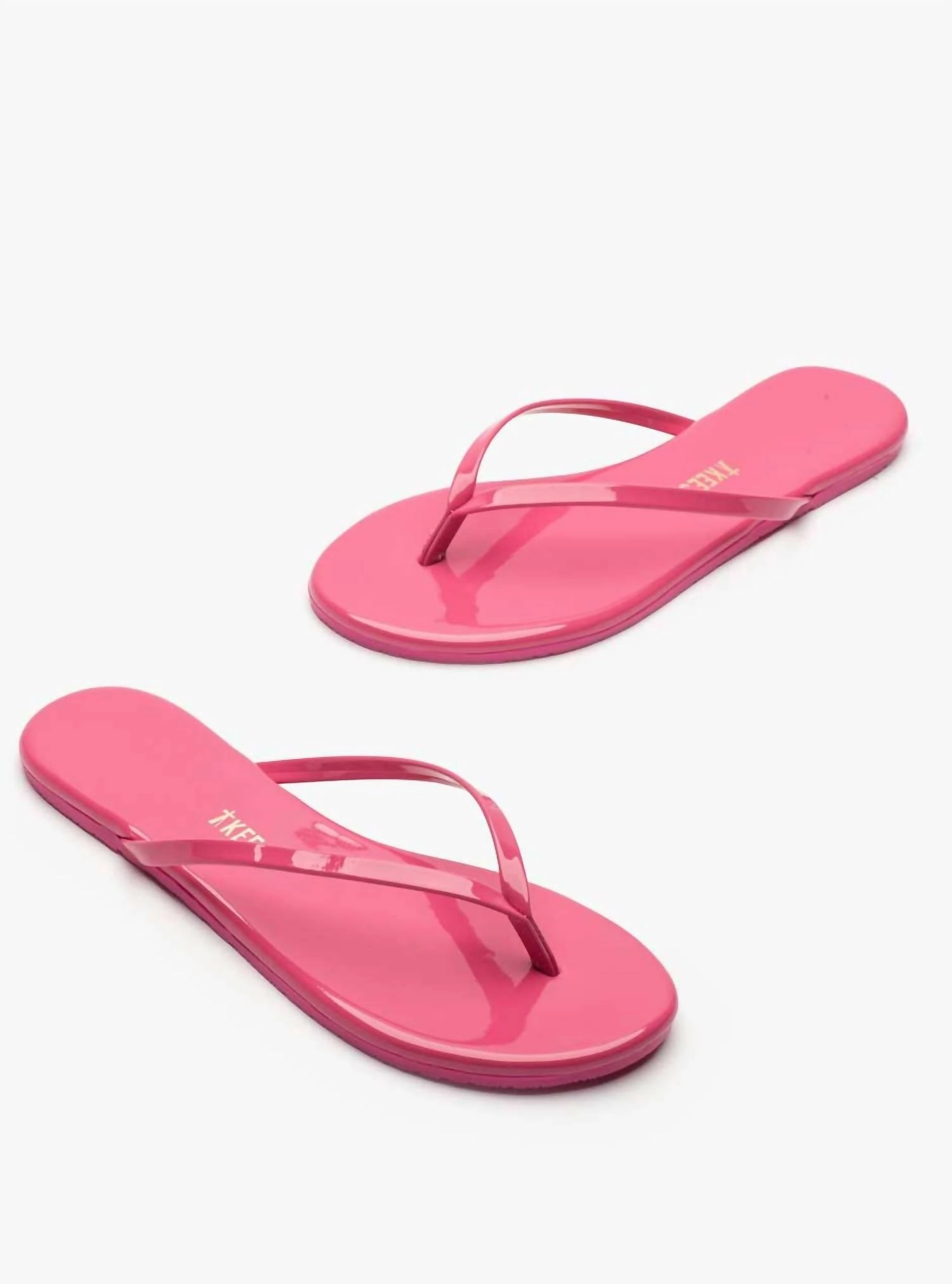 Women's Lily Patent Flip-Flop Sandals In Hot Pink