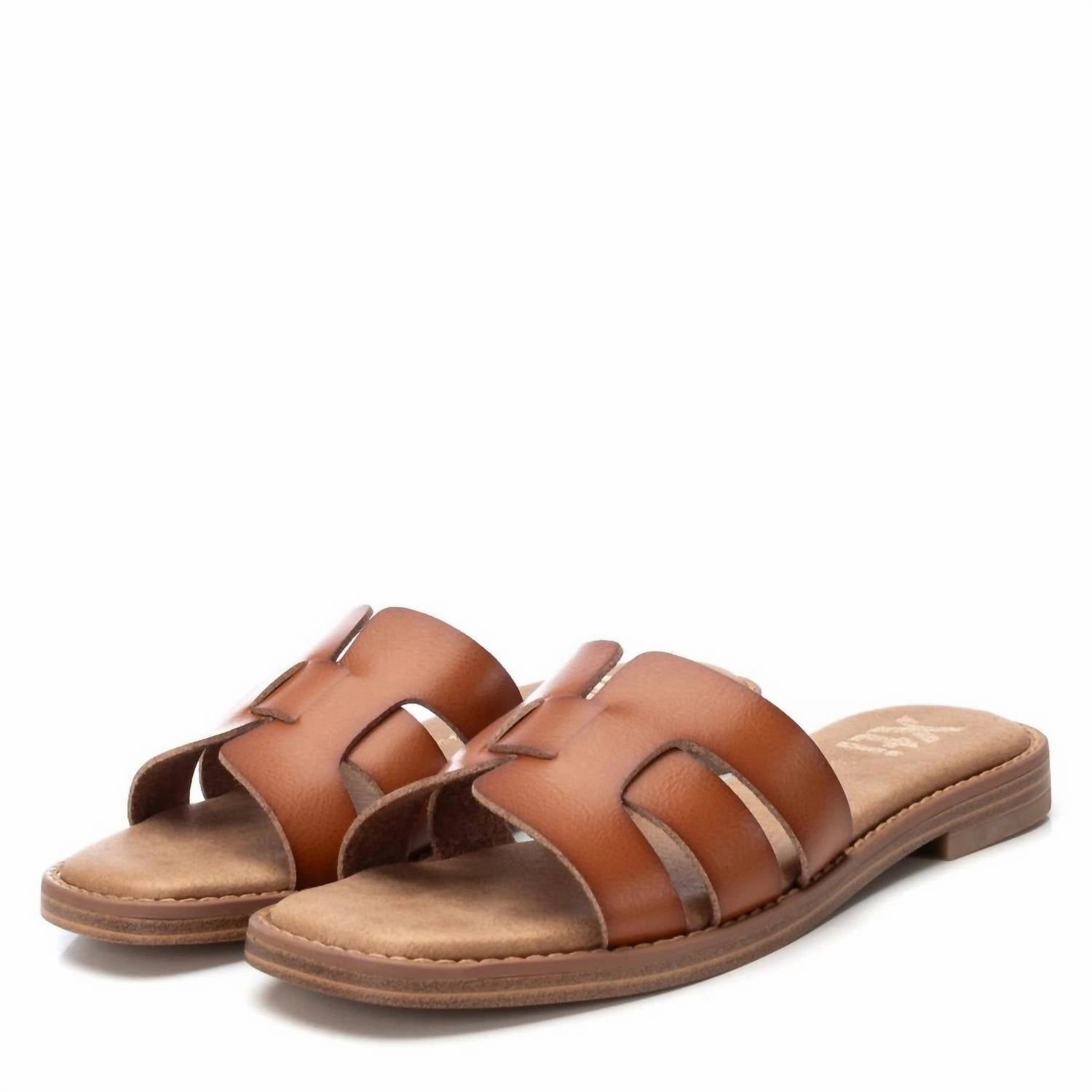 Women's Low Block Heel Sandals In Camel