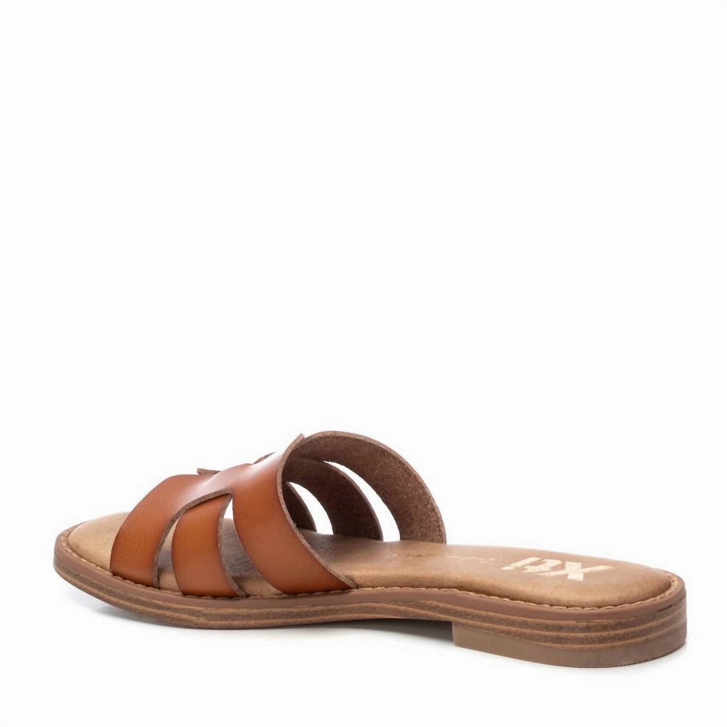 Women's Low Block Heel Sandals In Camel