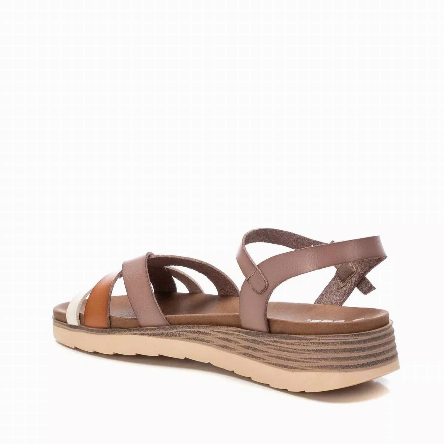 Women's Low Wedge Strappy Sandals In Bronze