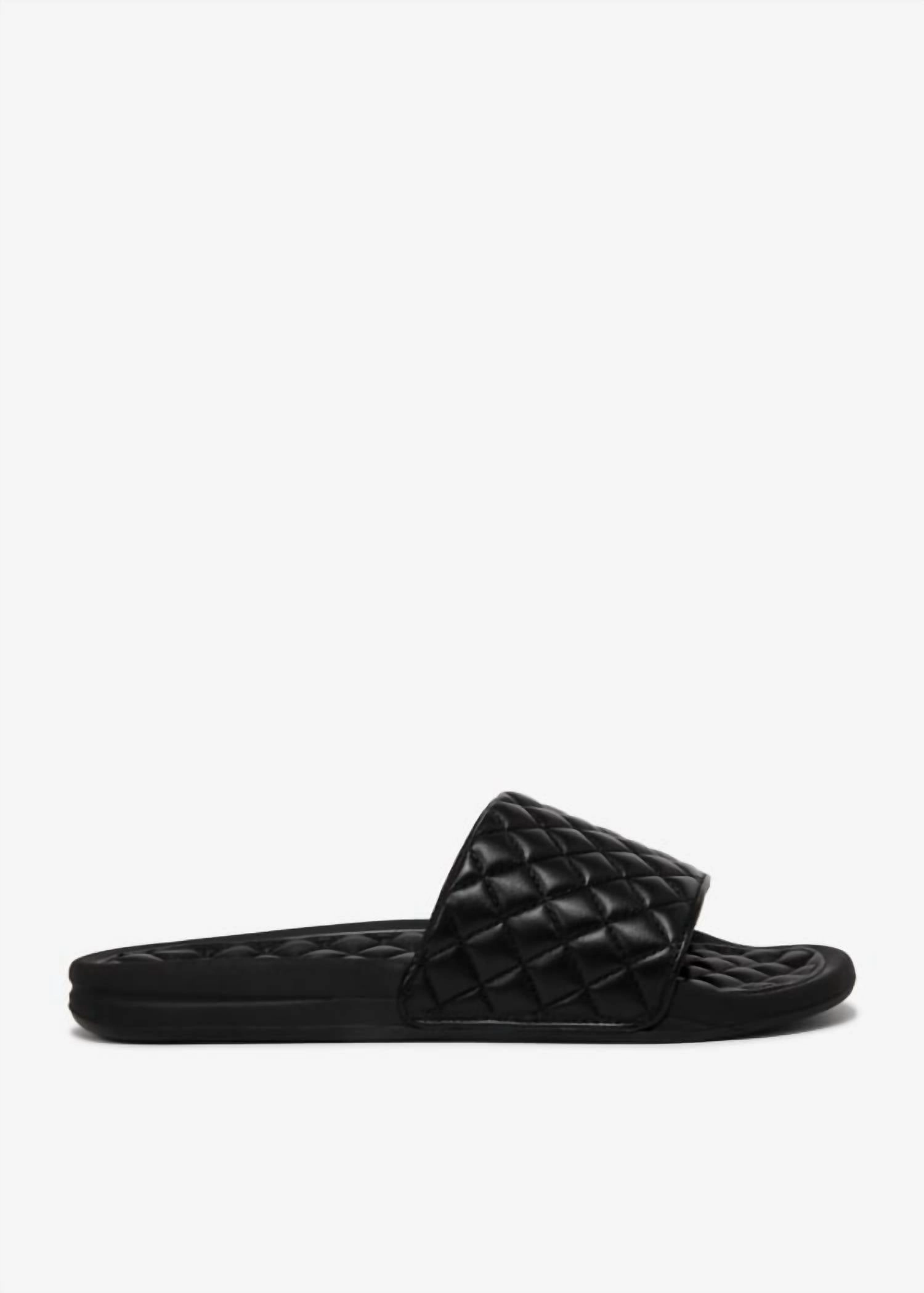 Women's Lusso Slide In Black Womens Slippers at low price