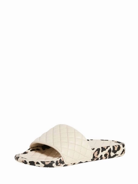 Women's Lusso Slides In Parchment/leopard Womens Slippers at low price