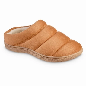 Women's Microsuede Puffer Clog Slipper In Bucksin Womens Slippers at low price