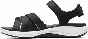Women's Mira Tide Flat Sandal In Black Textile Outlet price Womens Sandals