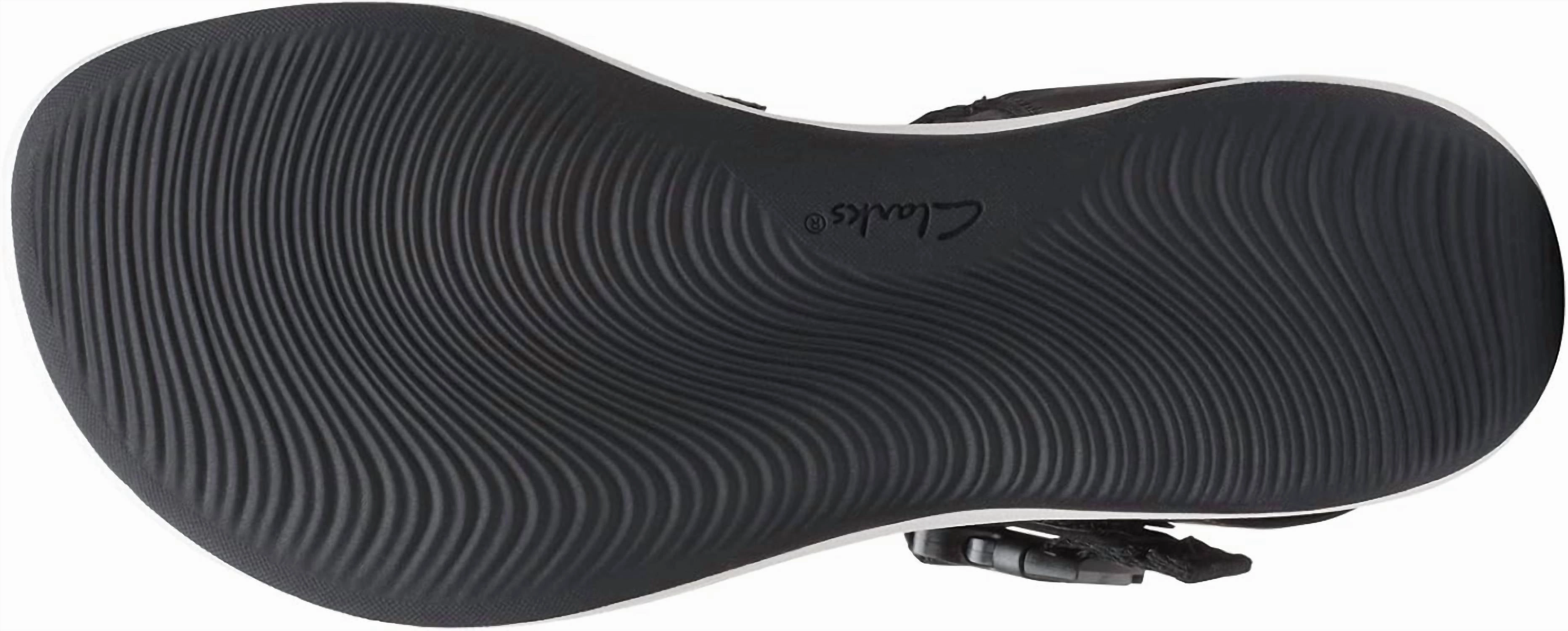 Women's Mira Tide Flat Sandal In Black Textile