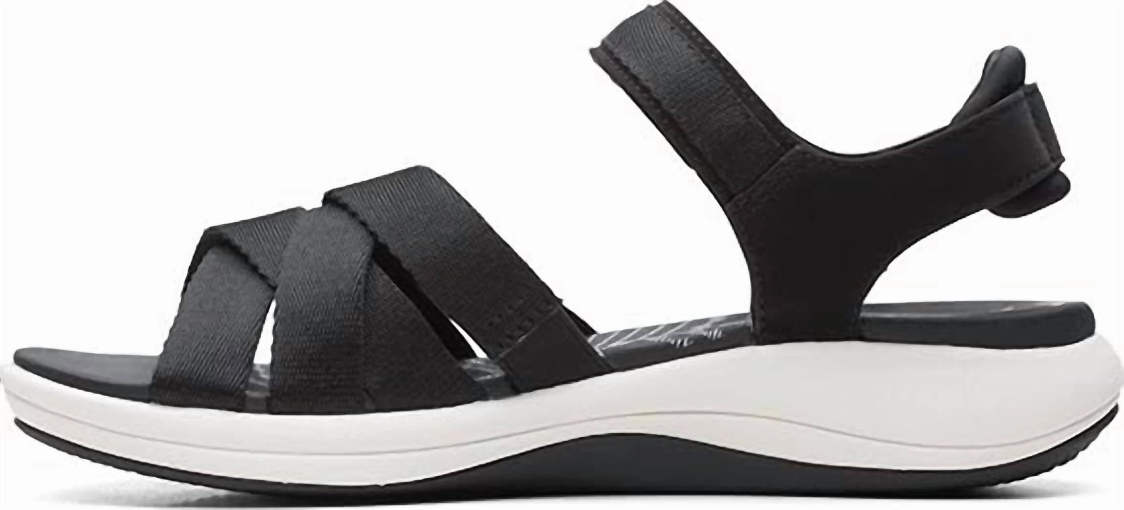Women's Mira Tide Flat Sandal In Black Textile Outlet price Womens Sandals