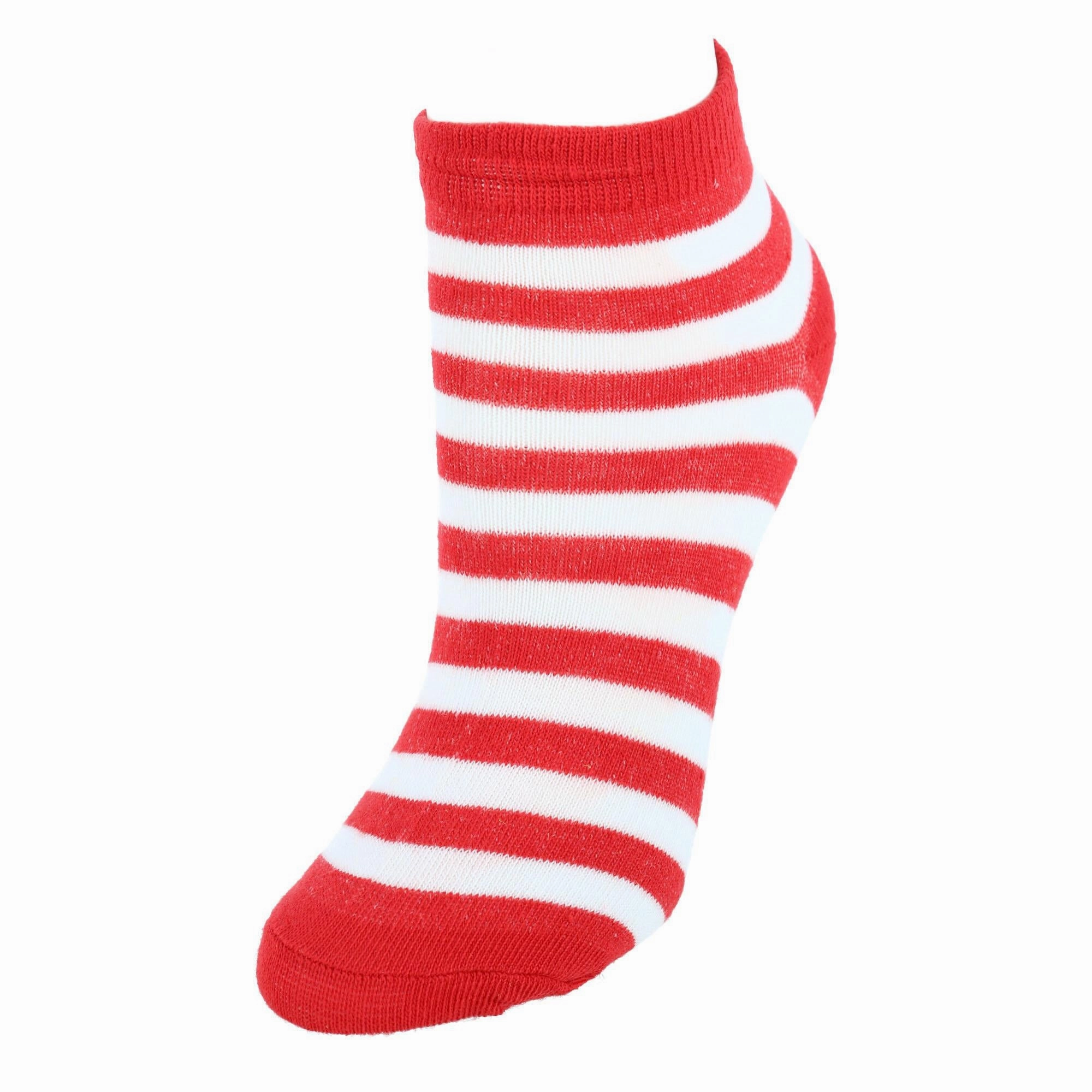 Women's Multi-Color Striped Low Cut Socks (6 Pack)