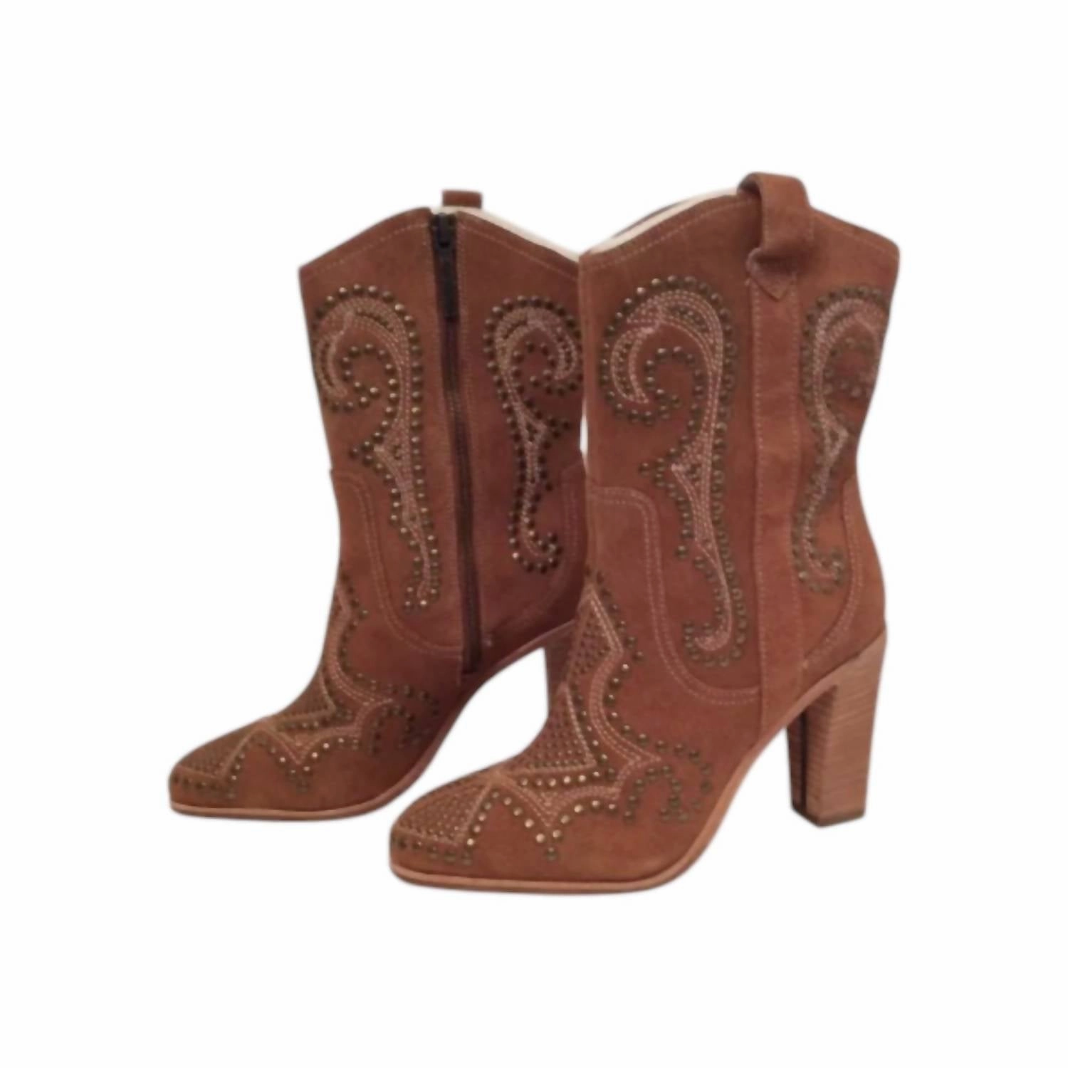 Women's Olivia Suede Boot In Saddle Oily Suede Comfortable Womens Boots low price