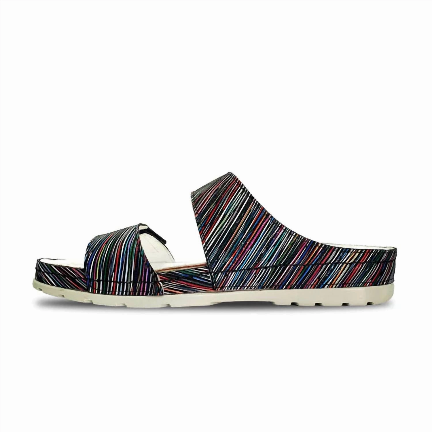 Women's Palma Sandal In Black Stripe